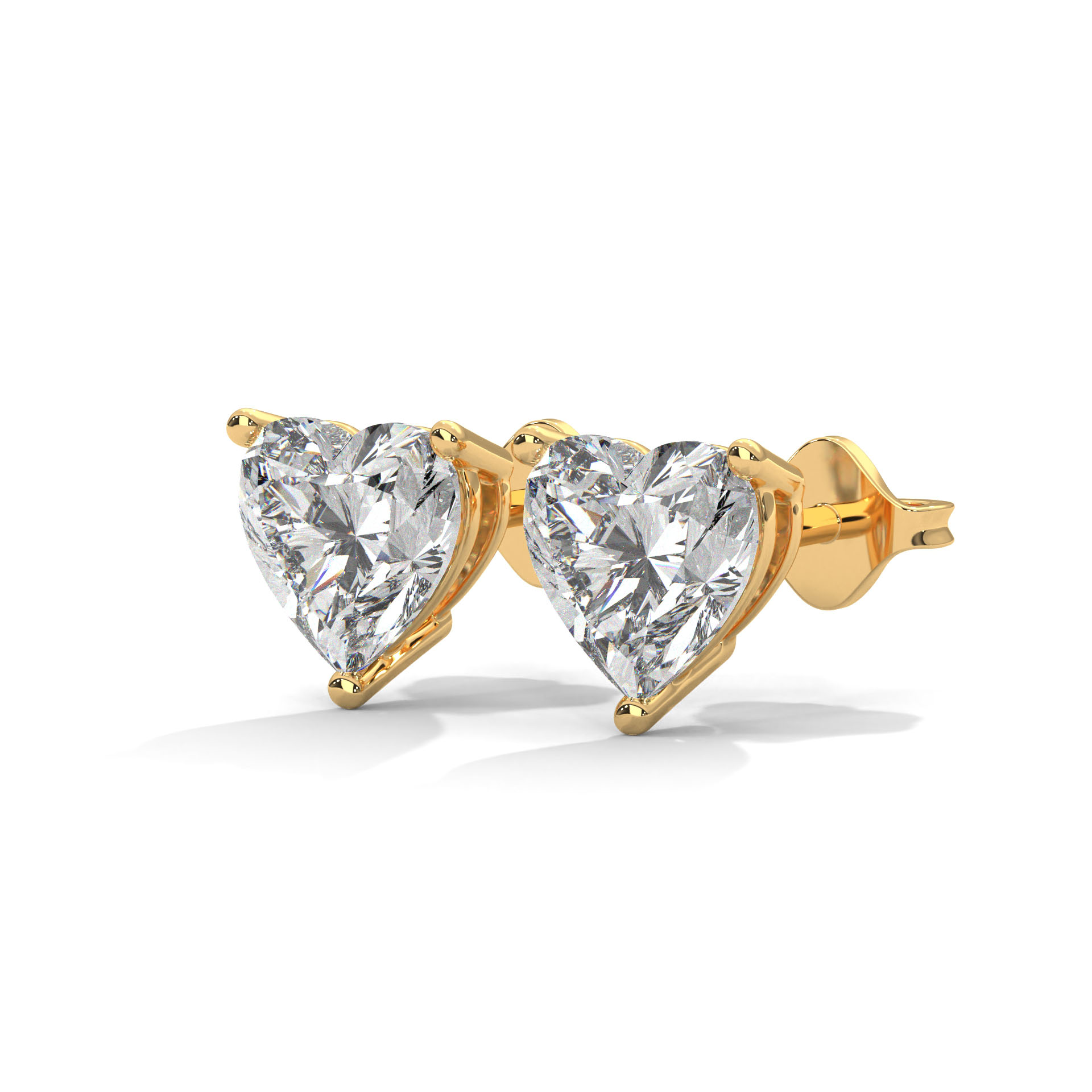 Hart shape: Bright Hazel Studs for daily use