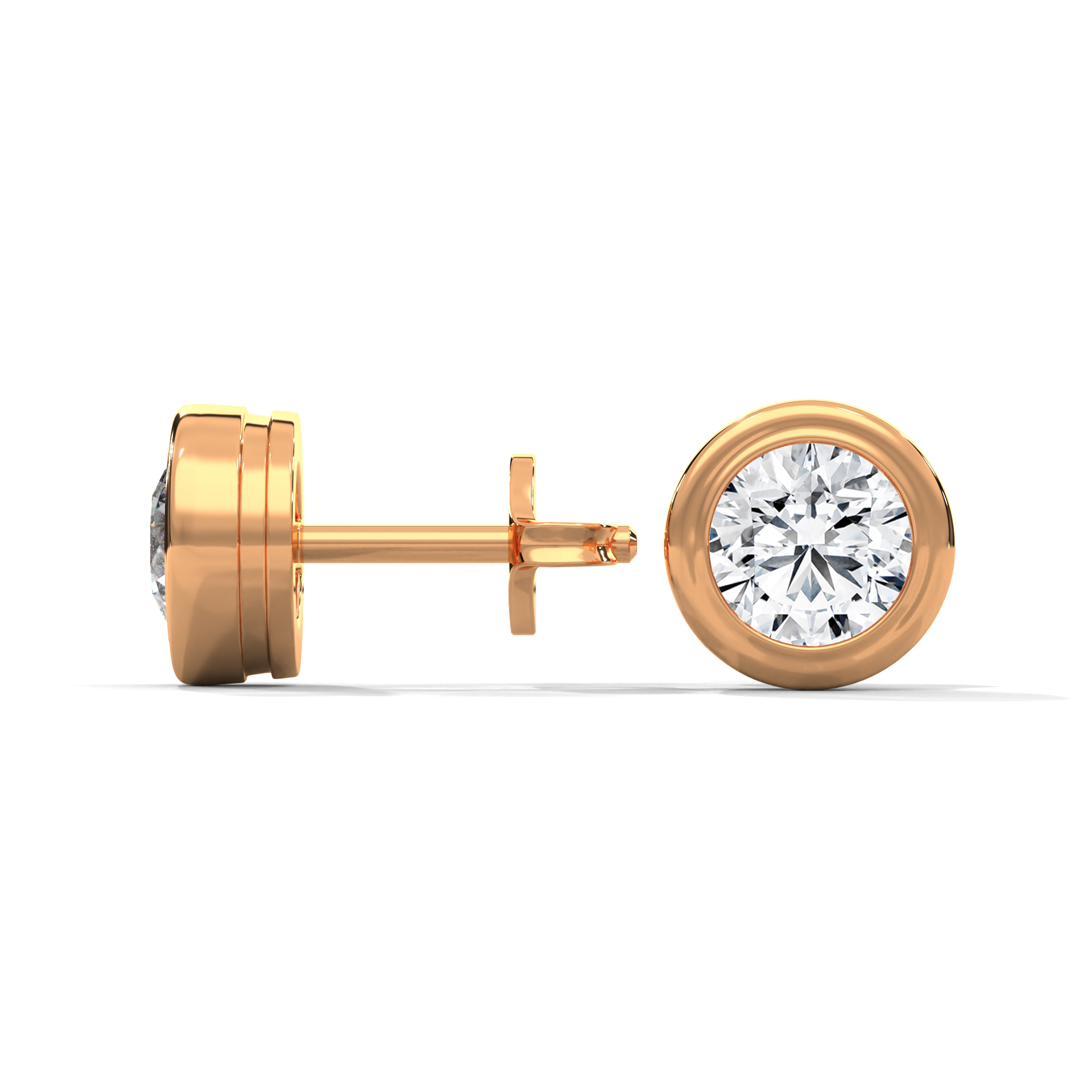 Orb-Shaped Diamond Studs