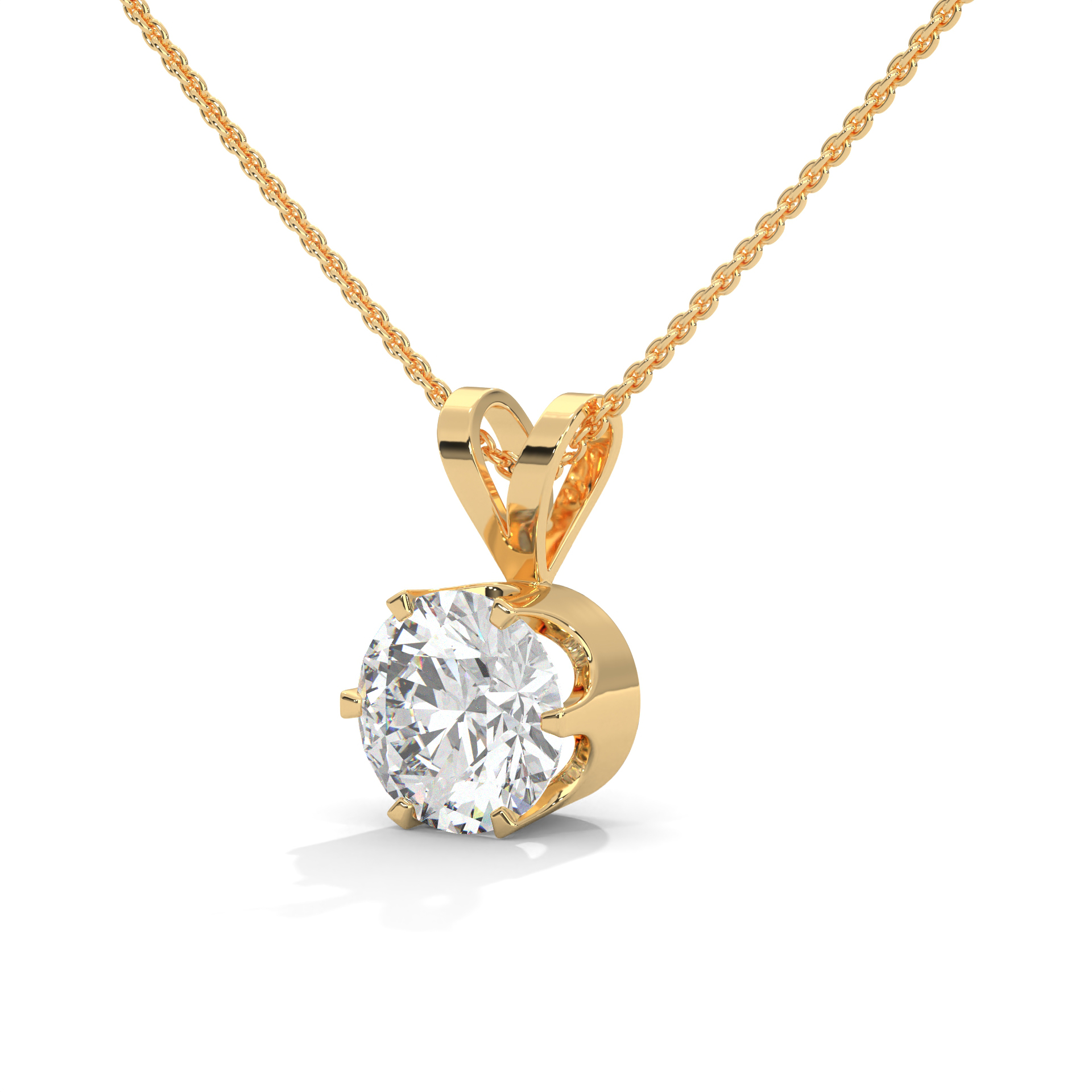 Cirena V-line Golden Pendant