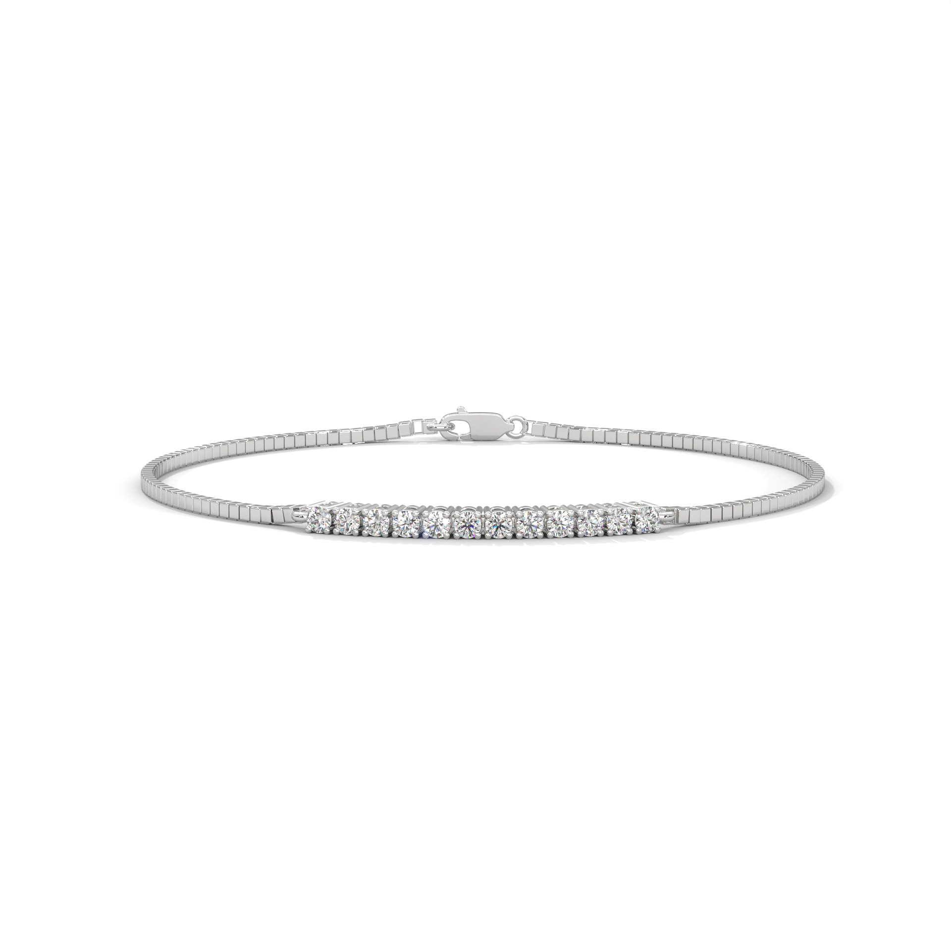 Box chain Tennish gold bracelet