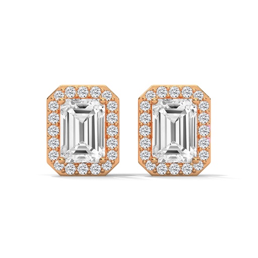 Emerald Halo Studs Emerald Halo Studs