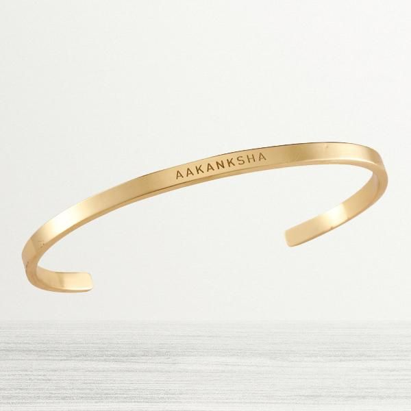  Engraved Gold Cuff Bracelets