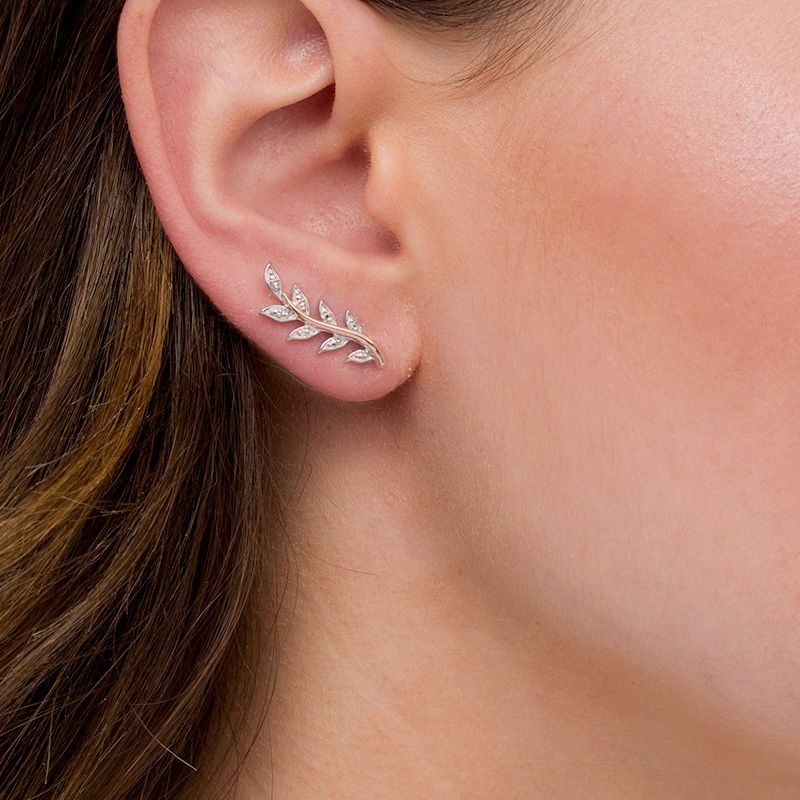 Diamond cuff earring