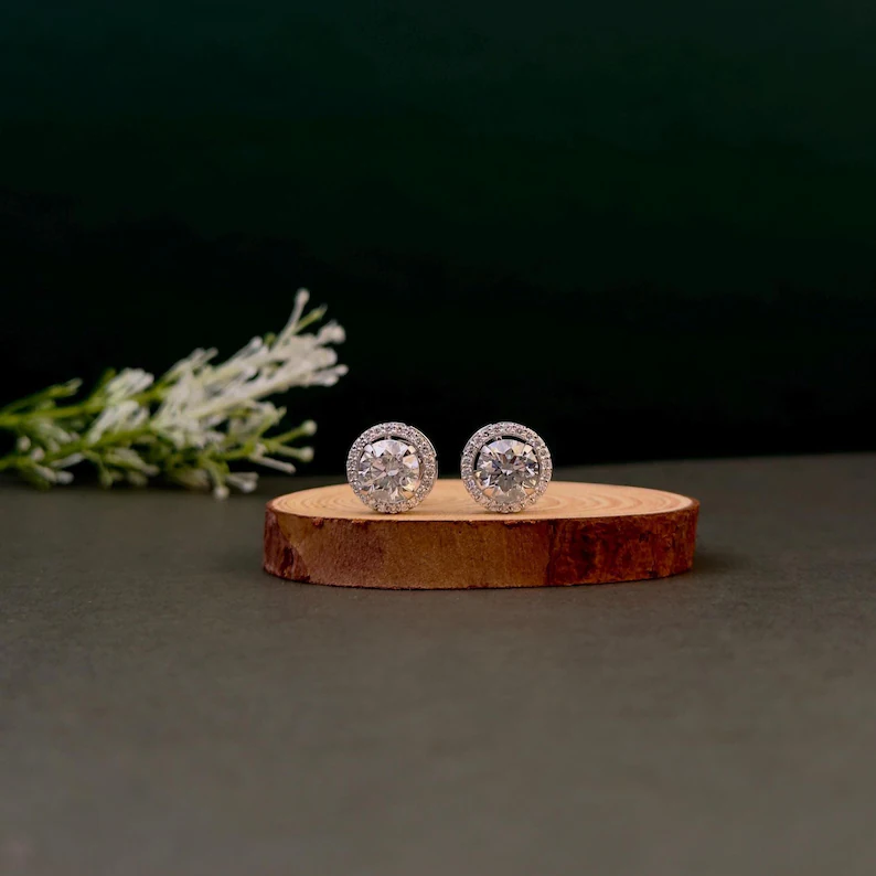 2 in 1 lab grown diamond earrings