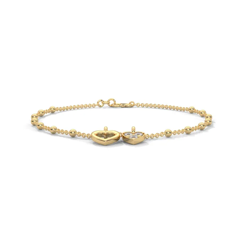 Twinheart beaded Diamond Bracelet