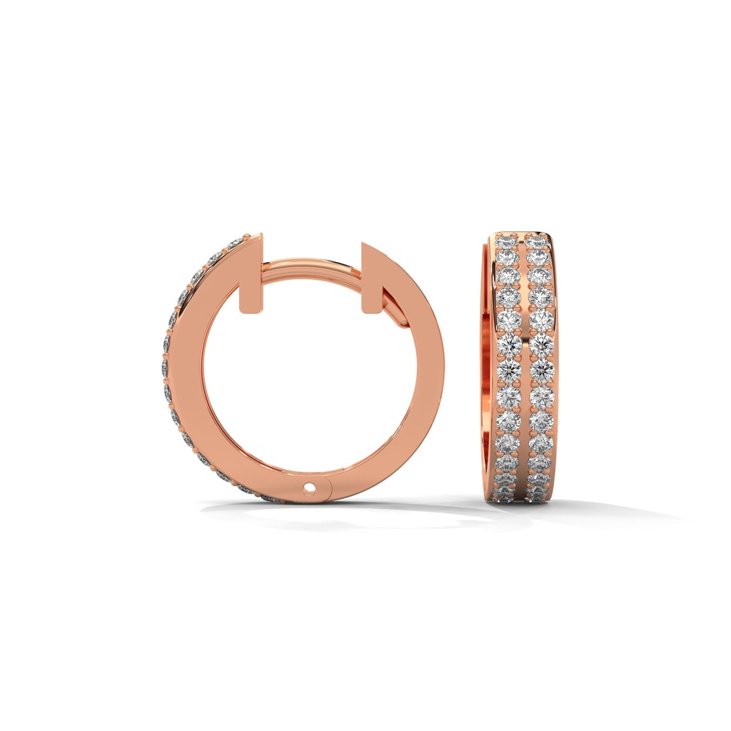 Eliana Two Line huggy diamond Earrings for daily wear