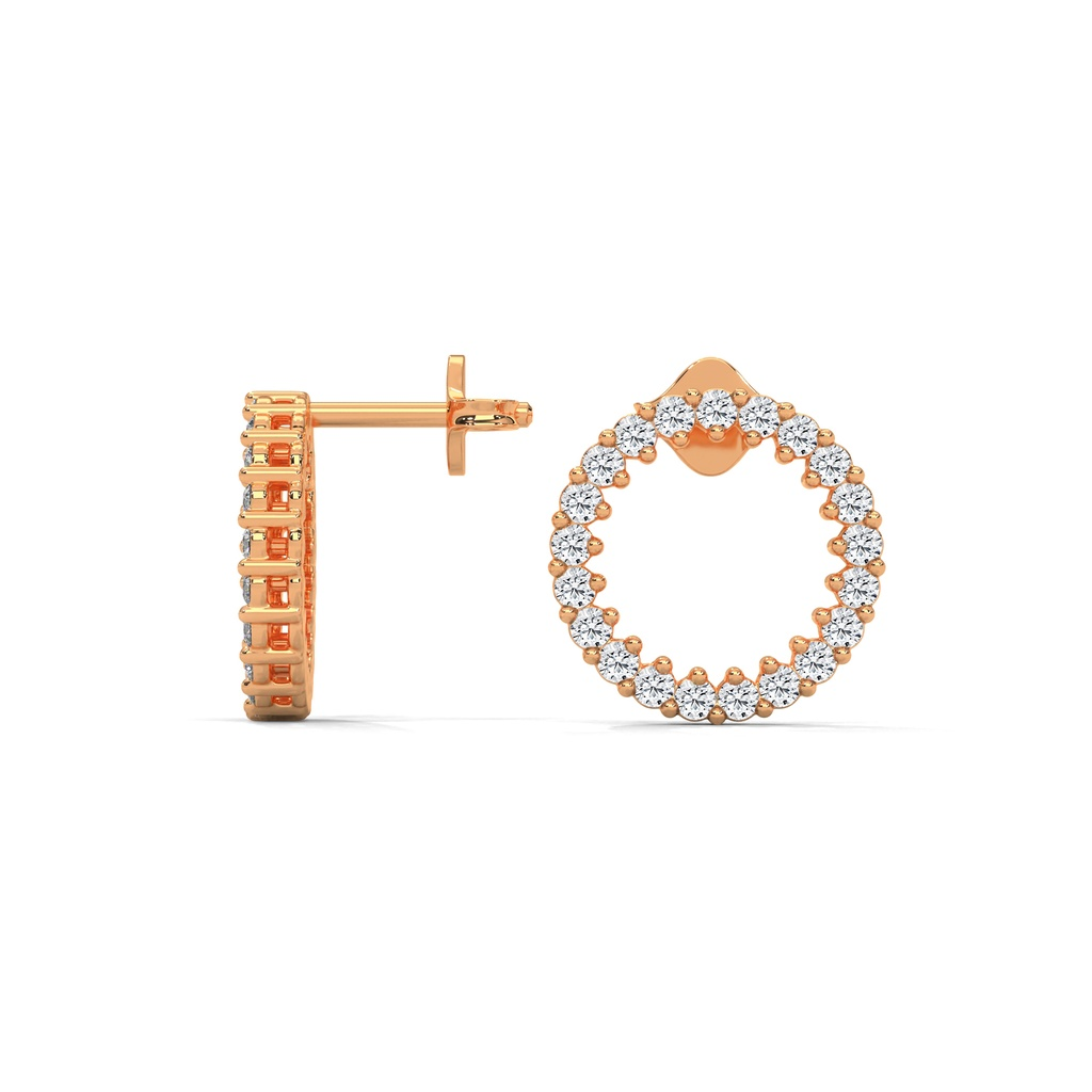 Velvet Circle Diamond Earrings