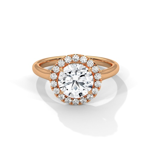 Aurelia Round Halo Diamond Ring