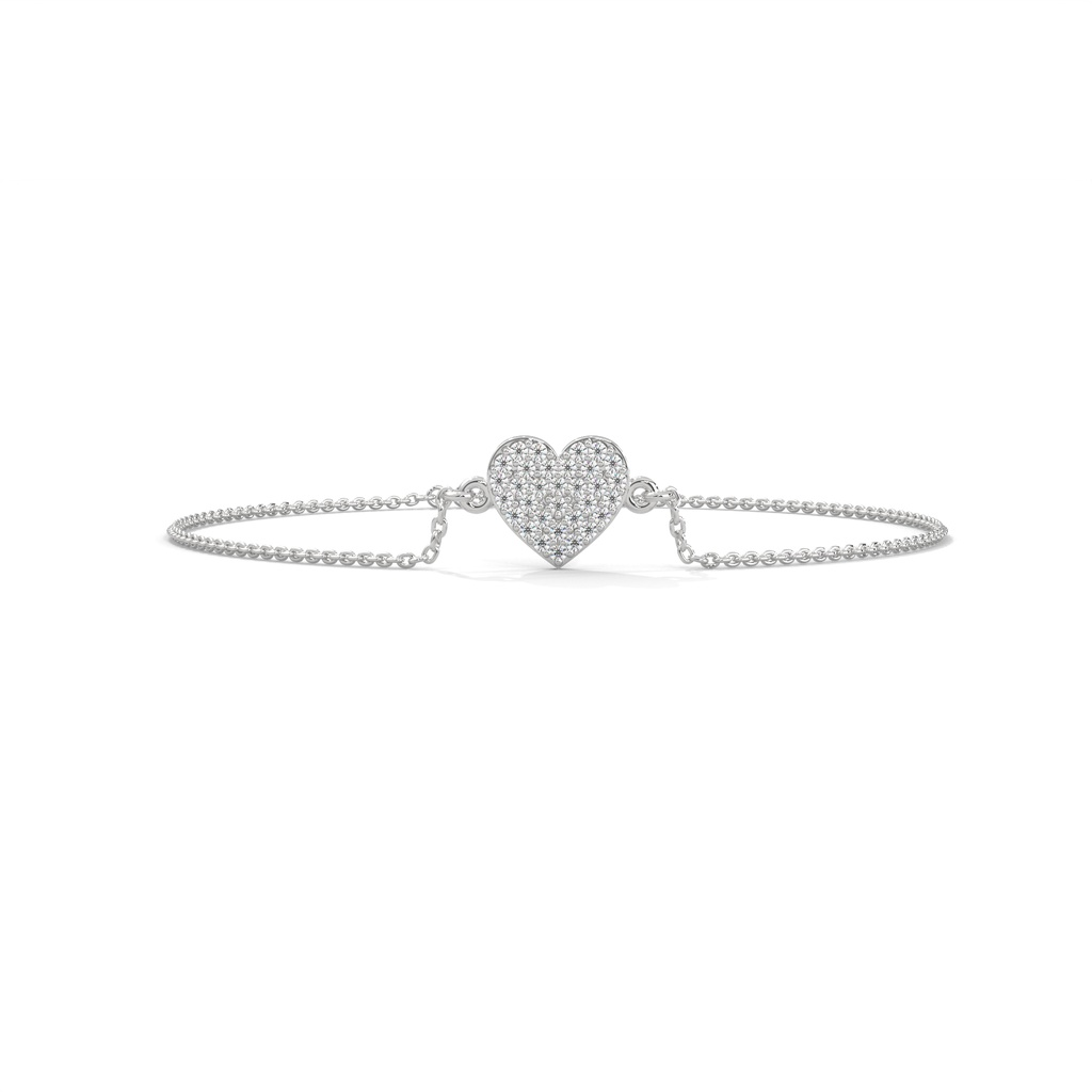 heart shape diamond chain bracelet