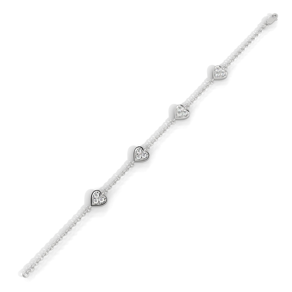 minuscule hearts chain bracelet