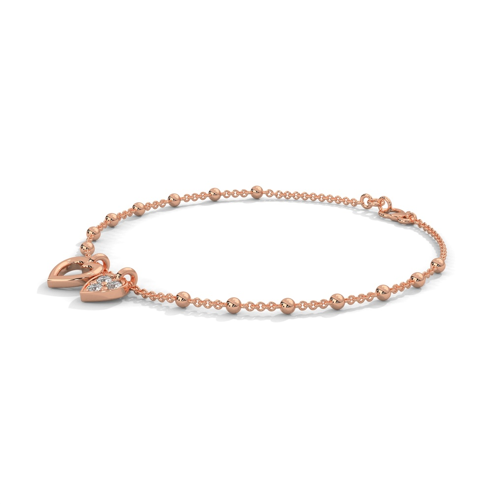 Twinheart Diamond Bracelet 2.3 gram weight Twinheart Diamond Bracelet 2.3 gram weight