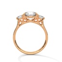 14k Rose Gold Trinity Elegance Diamond Ring side diamond setting look