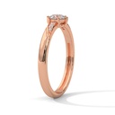 Rose Gold Twisted Love Diamond Ring side Angle