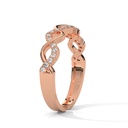 Wavely Openwork Diamond Ring Side Designe(Rose Gold)