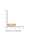 Wavely Openwork Diamond Ring Size Guide(Rose Gold)