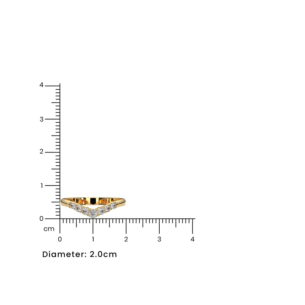 Wren Curved Diamond Ring Size Guide