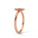 Rose Gold Glacial Lab Diamond Ring Side angle view