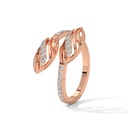 Rose Gold Wave band ring top view