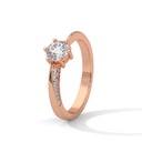 Rose Gold Chiara Luminossa Diamond Ring Top Round diamond view