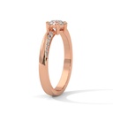 Rose Gold Chiara Luminossa Diamond Ring Side Angle tiny diamond View