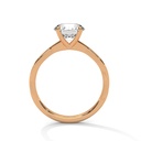 Rose Gold Chic Monique Solitaire Ring Side Angle