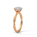 Rose Gold Chic Monique Solitaire Ring Top Angle Diamodn Setting View