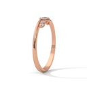Cinquina Flat Diamond Ring Side Angle Design(Rose Gold)