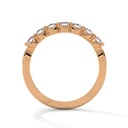 Rose Gold Half Eternity Seven Stone Diamond Ring side View