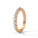 Rose Gold Half Eternity Seven Stone Diamond Ring Top Angle View