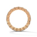 14K Rose Gold Emerald Eyrx Band Diamond Ring Side View