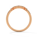 Flowral Crown Diamond Ring side Angle View(Rose Gold)