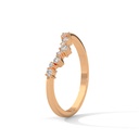 Flowral Crown Diamond Ring Top Angle View(Rose Gold)