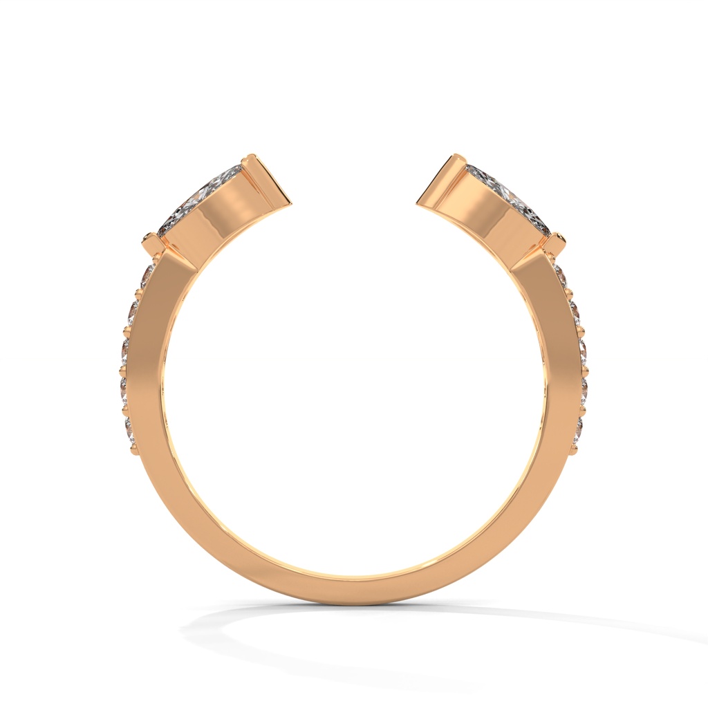 Rose Gold Eternal Embrace Cutout Ring Side Angle