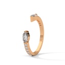 Rose Gold Eternal Embrace Cutout Ring Top Angle View