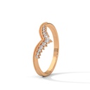 Rose Gold Vine Whisper Diamond Ring Top Angle Design