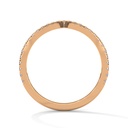 Rose Gold Amina Pear Diamond Ring Side Angle Design