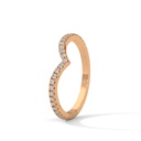 Rose Gold Amina Pear Diamond Ring Top Angle Design