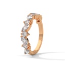 14k Rose Gold Celestial Cascade Diamond Ring Top diamond Setting View