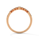 Rose Gold Vine Bangle Diamond Ring Side Angle Design