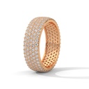 14K Rose Gold Regal Heirloom Diamond Band setting view
