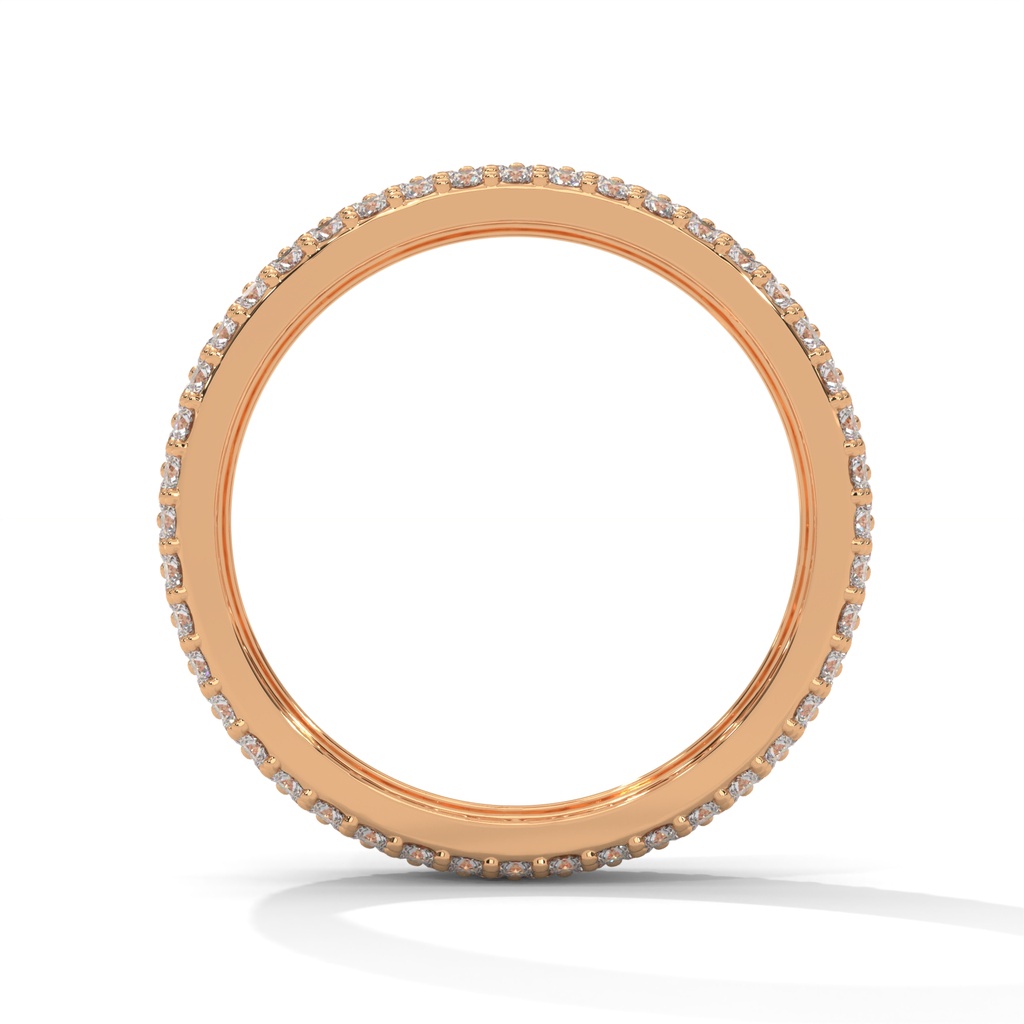 14K Rose Gold Regal Heirloom Diamond Band view