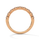 Rose Gold Luna Oval Diamond Ring Band side View