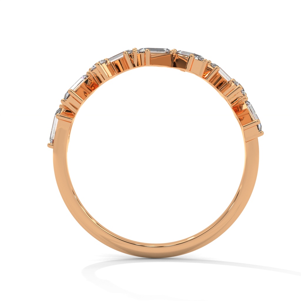 Rose Gold Golden Mirage Diamond Ring Side View