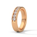 14K Rose Gold Starlit Diamond Band Top View