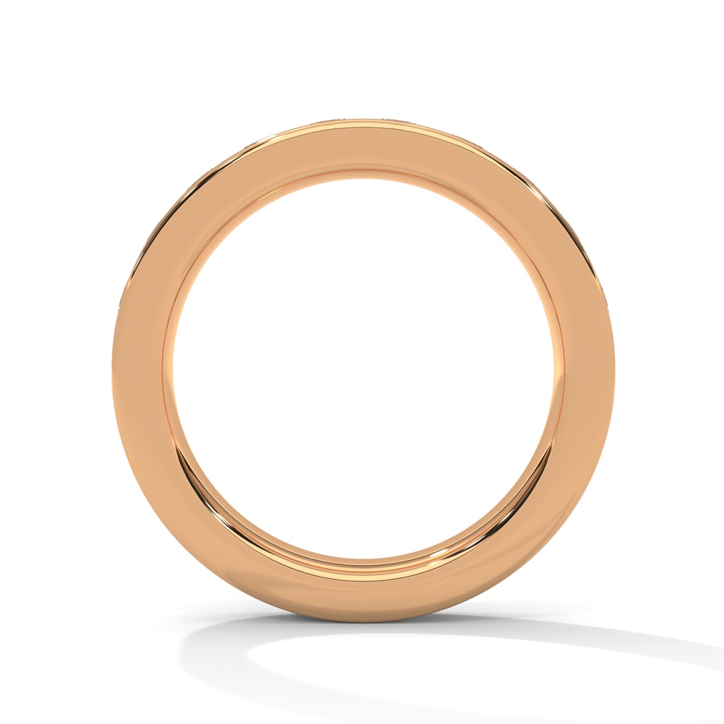 14K Rose Gold Starlit Diamond Band side view
