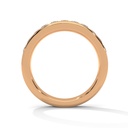 14K Rose Gold Refined October Diamond Band Side View