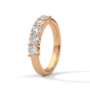 14k Rose Gold Pristine Charm Diamond Ring Top Angle Diamond Setting View