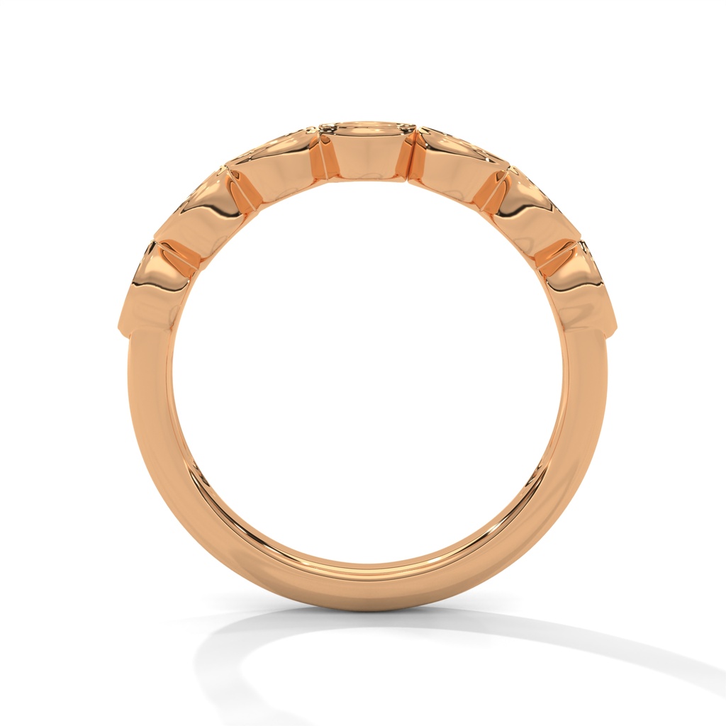 Rose Gold Regalia Bloom Diamond Ring Side Angle