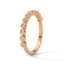 Rose Gold Mini Prismatic Diamond Ring Top Angle