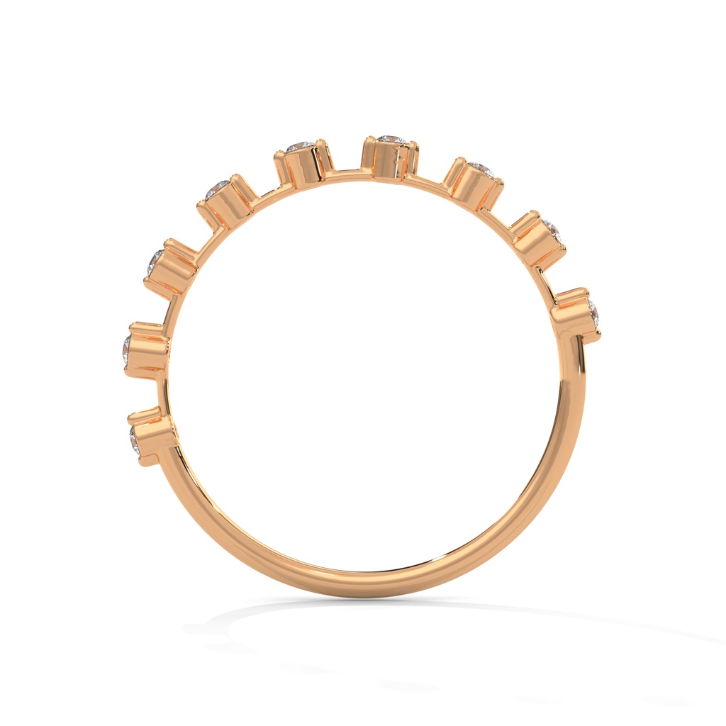 Reveries Diamond Band Ring Side Angle(Rose Gold)